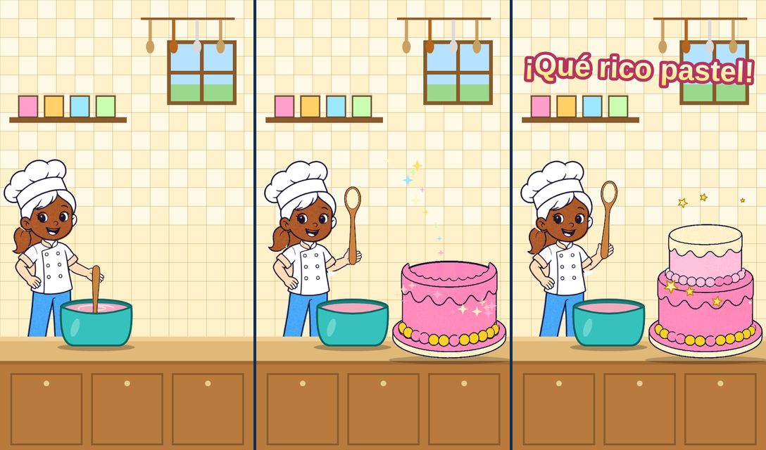 Una pastelera mezcla y sorprende con un gran pastel rosa